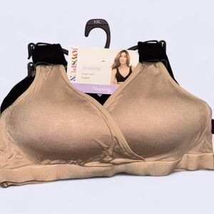 Nursing Bralette 2-Pack by Medela - Black and Tan